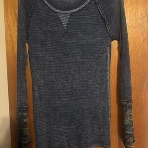 Able Blue Long Sleeve Top